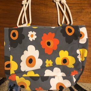 Farmhouse Mid Size Flower Print Tote